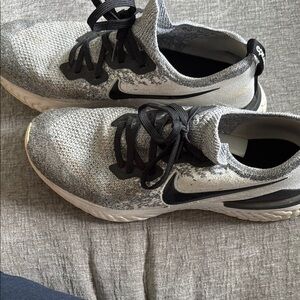 Nike Black and Gray Knit Sneakers